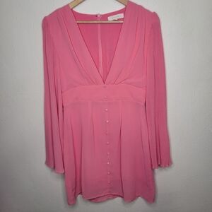 Fanco Pink Long Sleeve Dress Size S